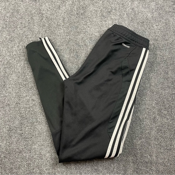 ADIDAS women’s Black Athletic Track Pants skinny fit Black/white size: Small - Picture 1 of 11